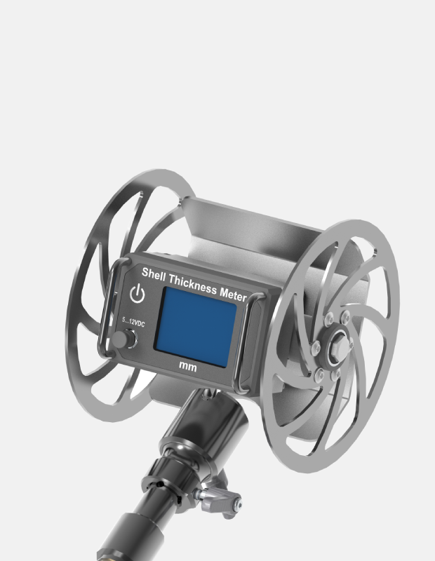 Shell thickness meter product image showing the front of the product